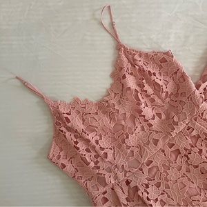 Lace Spaghetti Strap Midi Dress